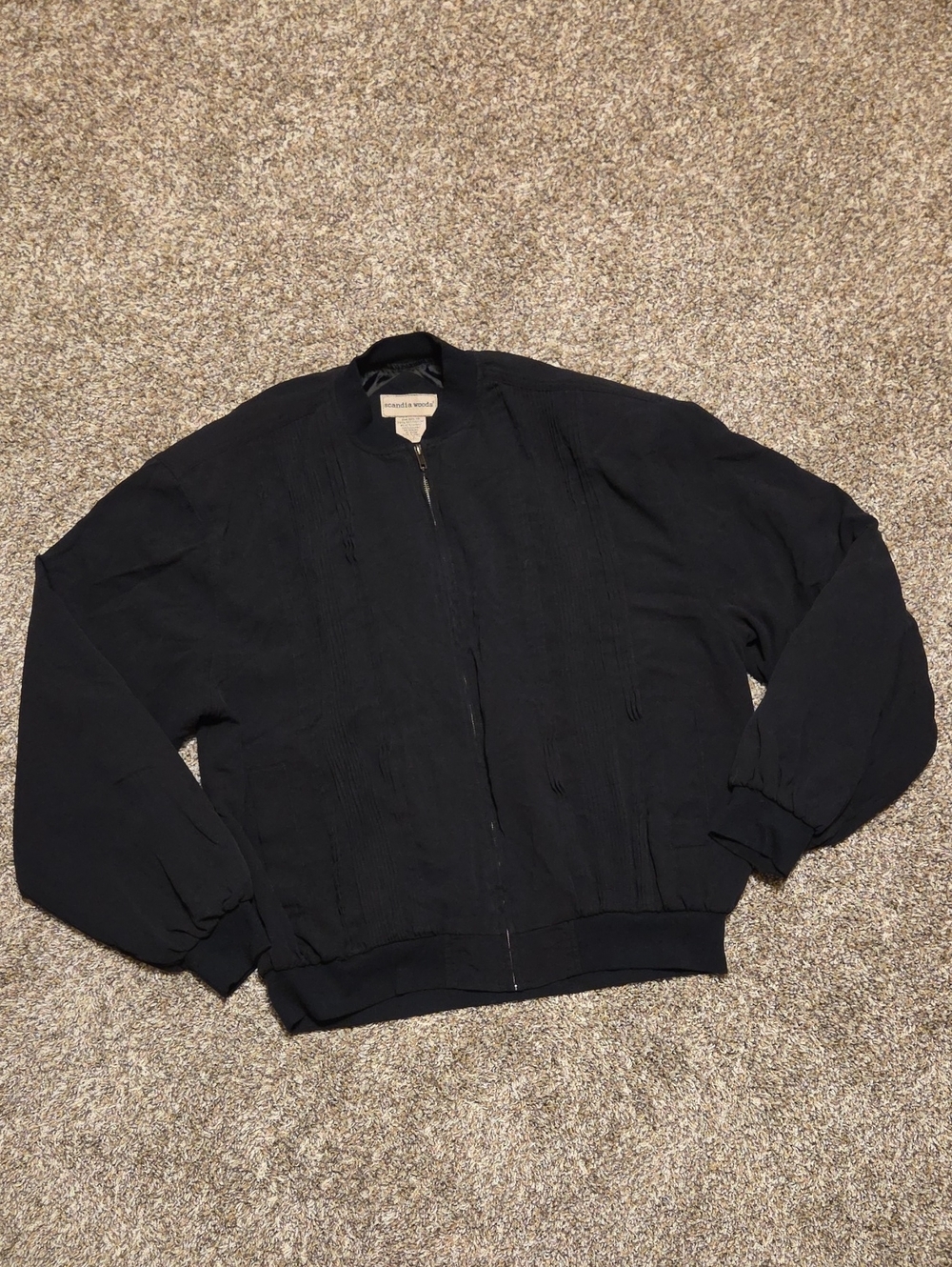 Vintage SCANDIA WOODS 100% Silk Bomber